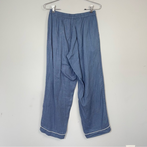 Piglet in Bed Blueberry Linen Pajama Set 2 Pieces Shirt & Pants S Boho Luxury - Picture 8 of 15